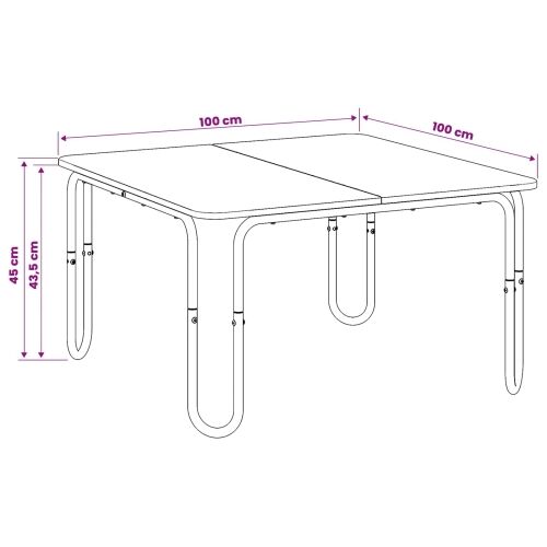 Stolić za kavu Dimljeni hrast 100 x 100 x 45 cm - Dimljeni hrast 100 x 100 x 45 cm Cijena