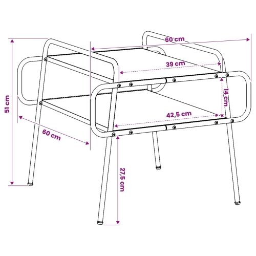 Stolić za kavu Hrast sonoma 60 x 60 x 51 cm Konstruirano drvo - Hrast sonoma 60 x 60 x 51 cm Cijena