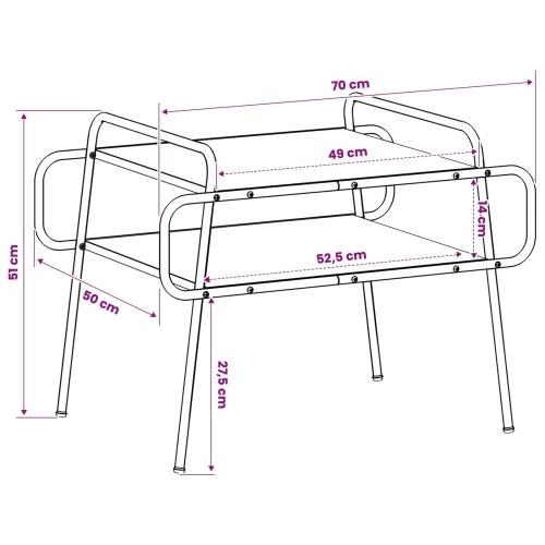 Stolić za kavu Siva Sonoma 70 x 50 x 51 cm Konstruirano drvo - Siva Sonoma 70 x 50 x 51 cm Cijena