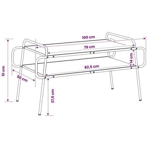 Stolić za kavu Dimljeni hrast 100 x 50 x 51 cm - Dimljeni hrast 100 x 50 x 51 cm Cijena