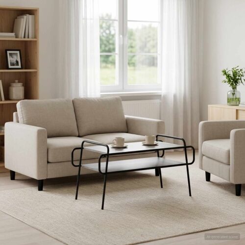 Stolić za kavu Siva Sonoma 100 x 50 x 51 cm Konstruirano drvo - Siva Sonoma 100 x 50 x 51 cm Cijena