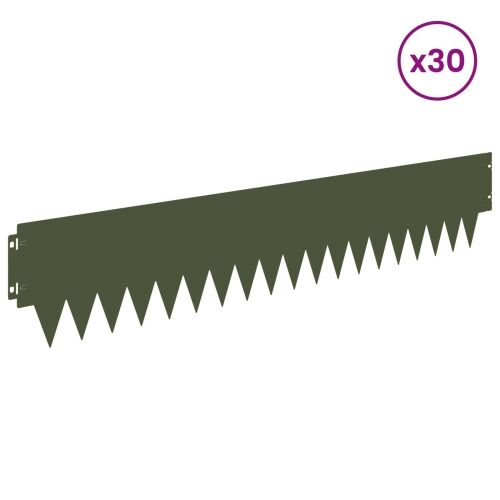 Ograda oko Travnjaka 30 kom. 103 x 20 cm Čelik Maslinastozelena - Maslinastozelena 30 20 cm Cijena