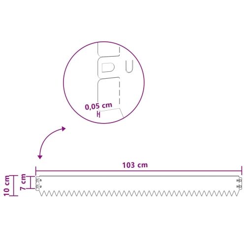 Ograda oko Travnjaka 50 kom. 103 x 10 cm Čelik Bijela - Bijela 50 10 cm Cijena