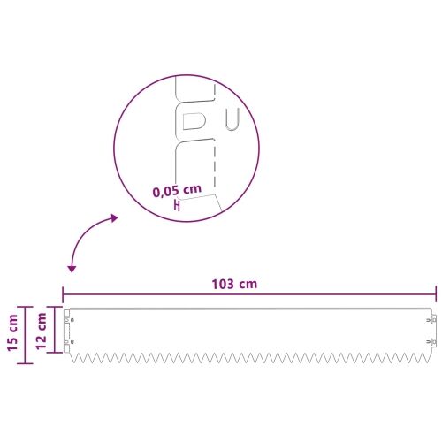 Ograda oko Travnjaka 30 kom. 103 x 15 cm Čelik Antracit - Antracit 30 15 cm Cijena