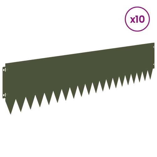 Ograda oko Travnjaka 10 kom. 103 x 25 cm Čelik Maslinastozelena - Maslinastozelena 10 25 cm Cijena