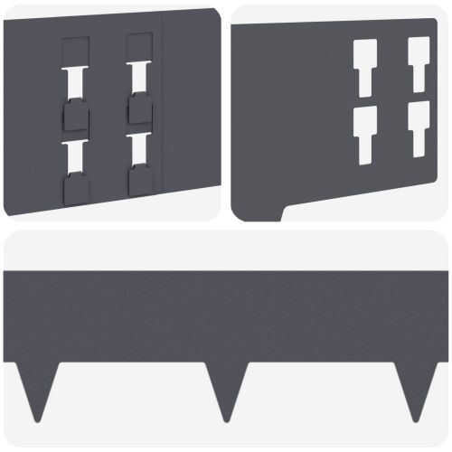 Ograda oko Travnjaka 10 kom. 100 x 15 cm Čelik Antracit - Antracit 10 15 cm Cijena