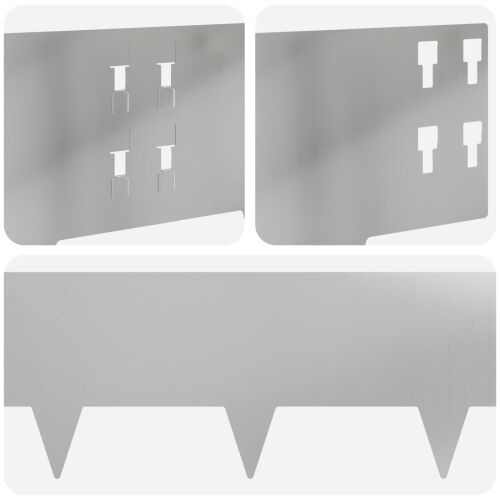 Ograda oko Travnjaka 30 kom. 100 x 20 cm Čelik Srebrna - Pocinčani čelik 30 20 cm Cijena