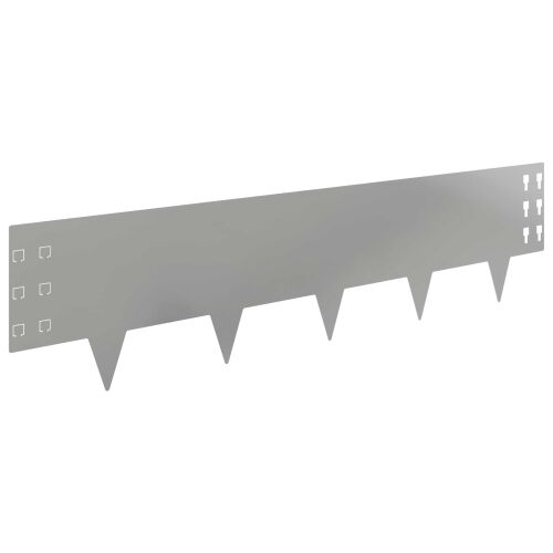 Ograda oko Travnjaka 10 kom. 100 x 25 cm Čelik Srebrna - Pocinčani čelik 10 25 cm Cijena