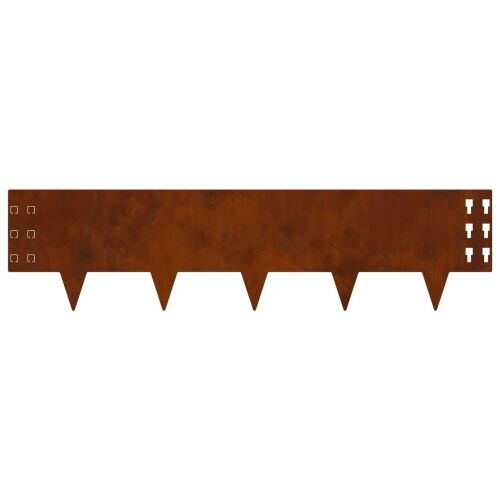 Ograda oko Travnjaka 30 kom. 100 x 25 cm Čelik Rđa - Otporni čelik 30 25 cm Cijena