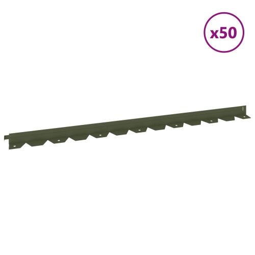 Ograda oko Travnjaka 50 kom. 102 x 4 x 4 cm Čelik - Maslinastozelena 50 4 cm Cijena