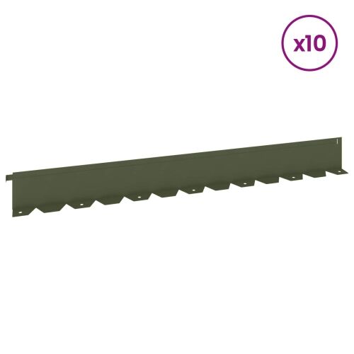 Ograda oko Travnjaka 10 kom. 102 x 10 x 4 cm Čelik - Maslinastozelena 10 10 cm Cijena