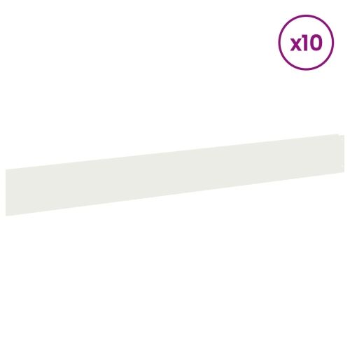 Ograda oko Travnjaka 10 kom. 100 x 12 cm Čelik Bijela - Bijela 10 12 cm Cijena