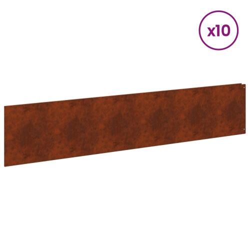Ograda oko Travnjaka 10 kom. 100 x 22 cm Čelik Rđa - Otporni čelik 10 22 cm Cijena