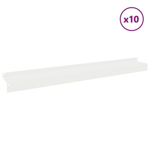 Ograda oko Travnjaka 10 kom. 100 x 10 x 8 cm Čelik Bijela - Bijela 10 Cijena