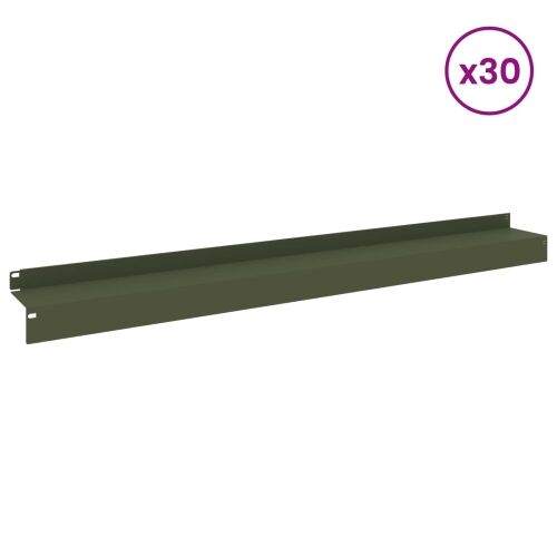 Ograda oko Travnjaka 30 kom. 100 x 10 x 8 cm Čelik - Maslinastozelena 30 Cijena