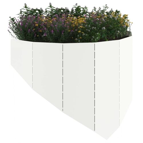 Ograda oko Travnjaka 4 kom. 100 x 45 cm Čelik Bijela - Bijela 4 Cijena