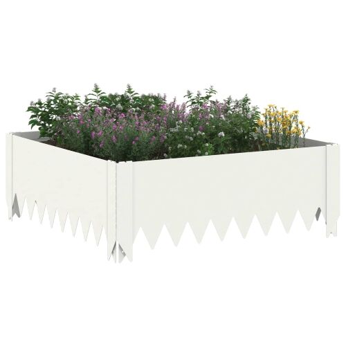 Ograda oko Travnjaka 4 kom. 60 x 60 x 20 cm Čelik Bijela - Bijela 60 x 60 x 20 cm 4 Cijena