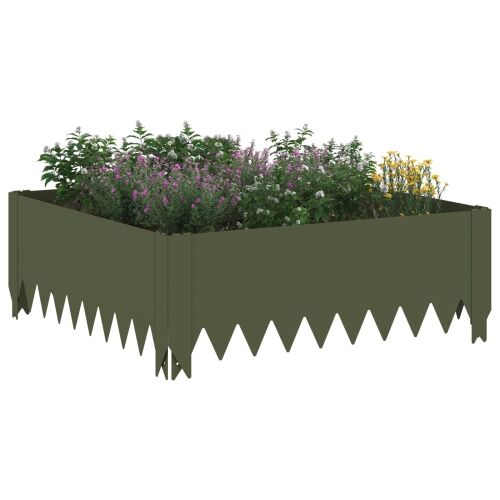 Ograda oko Travnjaka 60 x 60 x 20 cm Čelik Maslinastozelena - Maslinastozelena 60 x 60 x 20 cm 1 Cijena