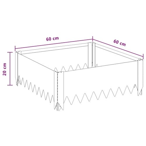 Ograda oko Travnjaka 4 kom. 60 x 60 x 20 cm Čelik - Maslinastozelena 60 x 60 x 20 cm 4 Cijena