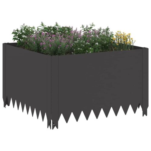 Ograda oko Travnjaka 4 kom. 60 x 60 x 35 cm Čelik Crna - Crna 60 x 60 x 35 cm 4 Cijena