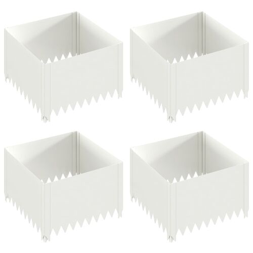 Ograda oko Travnjaka 4 kom. 60 x 60 x 35 cm Čelik Bijela - Bijela 60 x 60 x 35 cm 4 Cijena