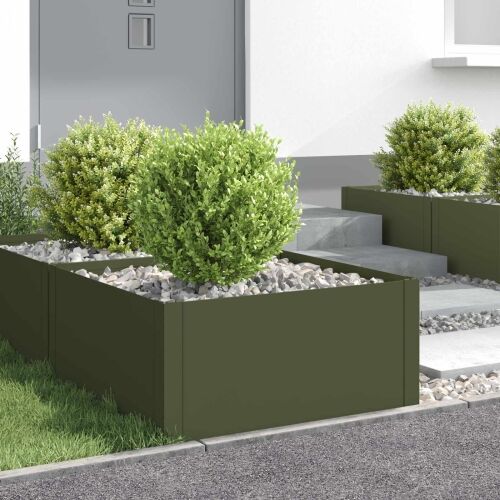 Ograda oko Travnjaka 4 kom. 60 x 60 x 35 cm Čelik - Maslinastozelena 60 x 60 x 35 cm 4 Cijena