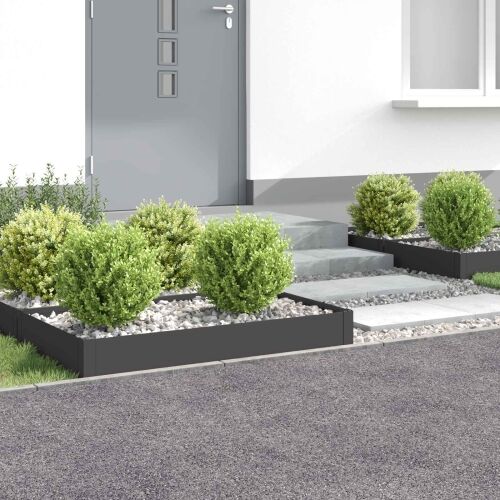 Ograda oko Travnjaka 4 kom. 100 x 60 x 20 cm Čelik Crna - Crna 100 x 60 x 20 cm 4 Cijena
