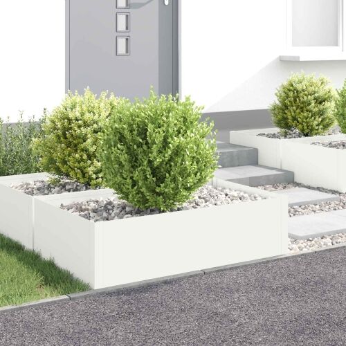 Ograda oko Travnjaka 4 kom. 100 x 60 x 35 cm Čelik Bijela - Bijela 100 x 60 x 35 cm 4 Cijena