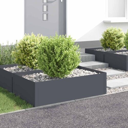 Ograda oko Travnjaka 4 kom. 100 x 60 x 35 cm Čelik Antracit - Antracit 100 x 60 x 35 cm 4 Cijena