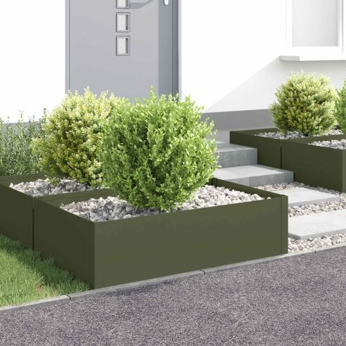 Ograda oko Travnjaka 4 kom. 100 x 60 x 35 cm Čelik - Maslinastozelena 100 x 60 x 35 cm 4 Cijena