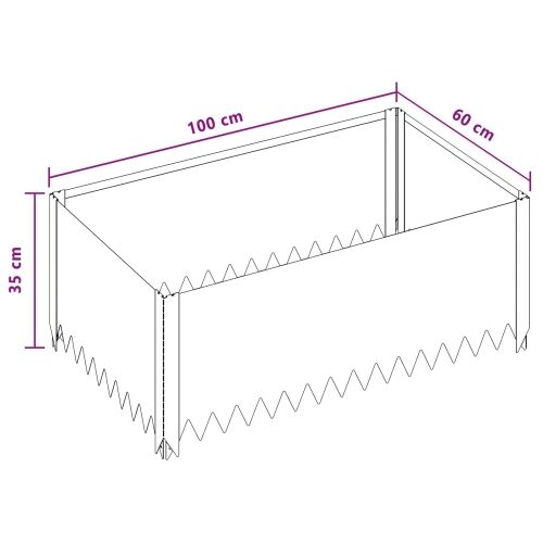 Ograda oko Travnjaka 4 kom. 100 x 60 x 35 cm Čelik Srebrna - Pocinčani čelik 100 x 60 x 35 cm 4 Cijena