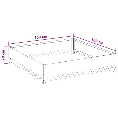 Ograda oko Travnjaka 4 kom. 100 x 100 x 20 cm Čelik Antracit - Antracit 100 x 100 x 20 cm 4 Cijena