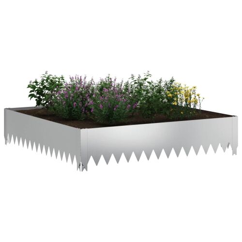 Ograda oko Travnjaka 4 kom. 100 x 100 x 20 cm Čelik Srebrna - Pocinčani čelik 100 x 100 x 20 cm 4 Cijena
