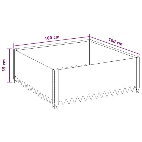Ograda oko Travnjaka 100 x 100 x 35 cm Čelik Bijela - Bijela 100 x 100 x 35 cm 1 Cijena
