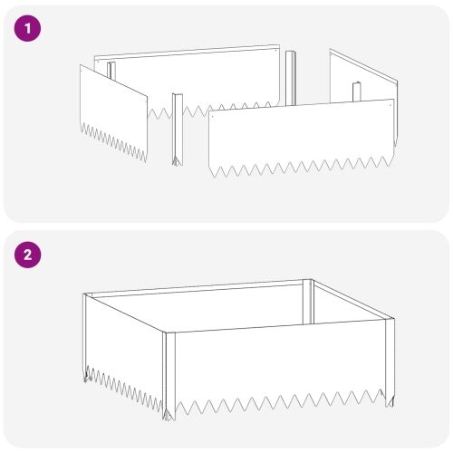 Ograda oko Travnjaka 4 kom. 100 x 100 x 35 cm Čelik Bijela - Bijela 100 x 100 x 35 cm 4 Cijena