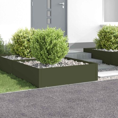Ograda oko Travnjaka 4 kom. 100 x 100 x 35 cm Čelik - Maslinastozelena 100 x 100 x 35 cm 4 Cijena