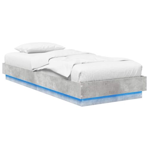 Okvir za krevet s LED svjetlom Betonska siva 80 x 200 cm - Betonska siva 80 x 200 cm Cijena