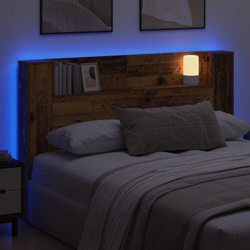 Uzglavlje za pohranu s LED-om Staro drvo 160 cm - Staro drvo 160 cm Cijena