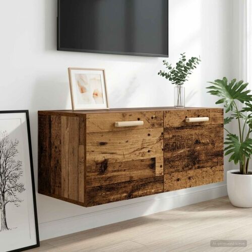 Ormar za Zid Zidna montaža Staro drvo 80 x 36,5 x 35 cm - Staro drvo Cijena