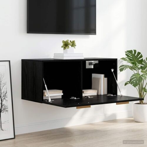 Ormar za Zid Zidna montaža Crni hrast 80 x 36,5 x 35 cm - Crni hrast Cijena