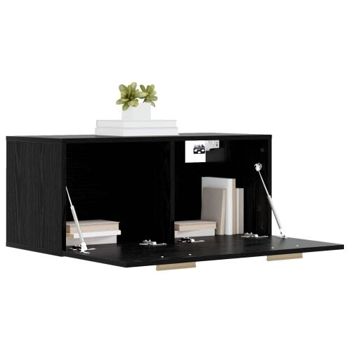Ormar za Zid Zidna montaža Crni hrast 80 x 36,5 x 35 cm - Crni hrast Cijena