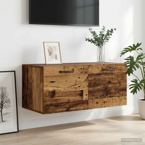 Ormar za Zid Zidna montaža Staro drvo 80 x 36,5 x 35 cm - Staro drvo Cijena
