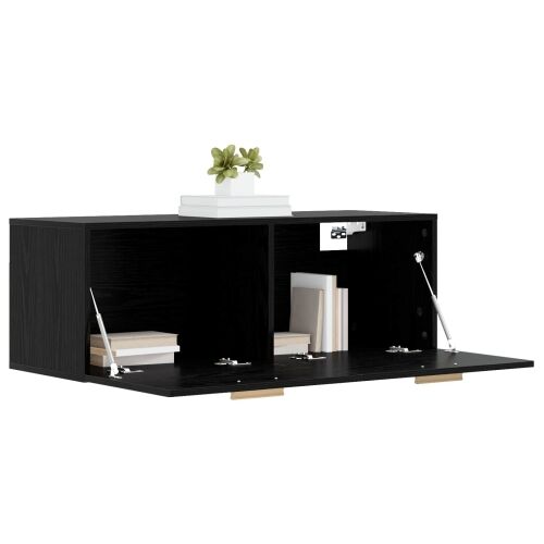 Ormar za Zid Crni hrast 100 x 36,5 x 35 cm Konstruirano drvo - Crni hrast Cijena