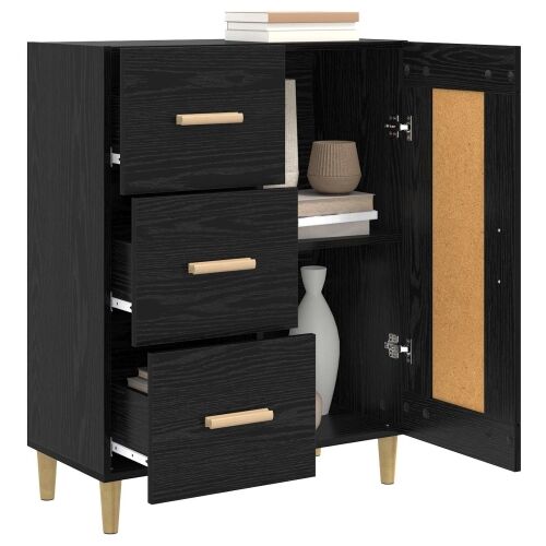 Kreveta Crni hrast 69,5 x 34 x 90 cm Konstruirano drvo - Crni hrast Cijena