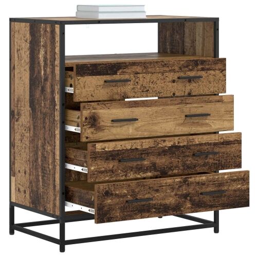 Ormar s ladicama 4-Ladica Staro drvo 70 x 41 x 83,5 cm - Staro drvo Cijena