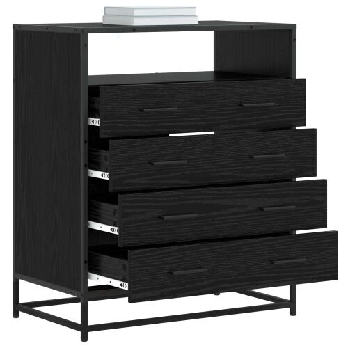 Ormar s ladicama 4-Ladica Crni hrast 70 x 41 x 83,5 cm - Crni hrast Cijena