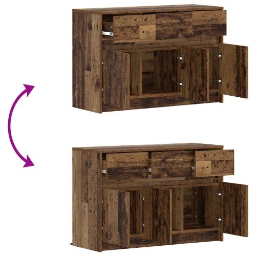 TV ormar 91 x 34 x 61 cm Staro drvo Konstruirano drvo - Staro drvo Cijena