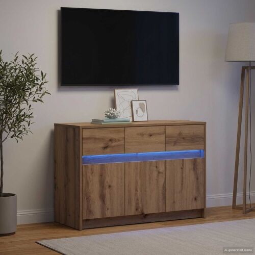 TV ormar 91 x 34 x 61 cm Hrast artisan Konstruirano drvo - Hrast artisan Cijena