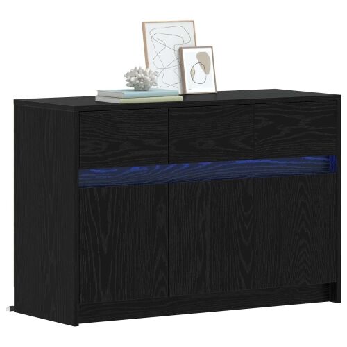 TV ormar 91 x 34 x 61 cm Crni hrast Konstruirano drvo - Crni hrast Cijena