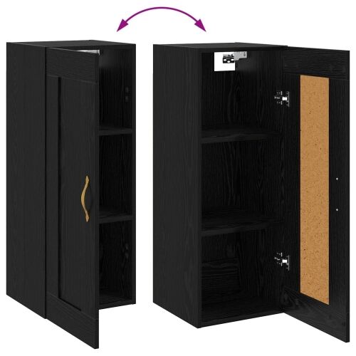 Ormar za Zid Crni hrast 34,5 x 34 x 90 cm Konstruirano drvo - Crni hrast Cijena